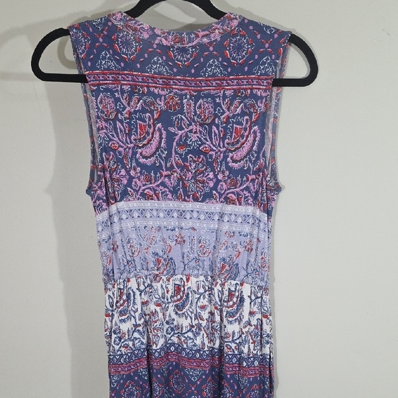Lucky Brand Purple Maxi Dress with Tie Front - Picture 4 of 8